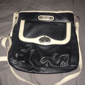 Black and white crossbody